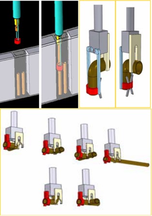 Рисунок 8.Модульные элементы и захватные устройства для прокладки трубопроводов